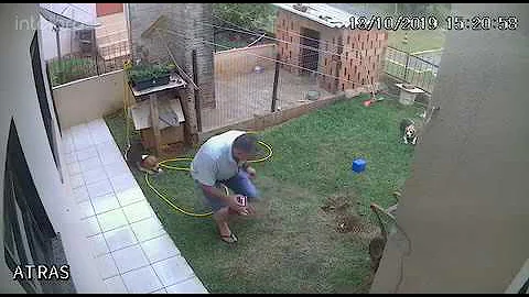 Man blows up his back garden