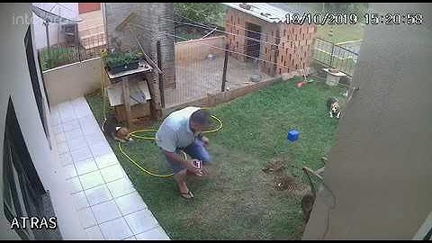 Man blows up his back garden