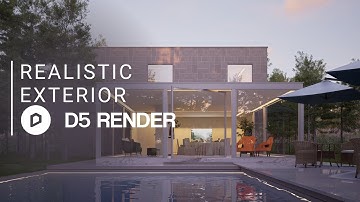 Realistic Exterior Render with D5 Render | Private House 334 | Downloadable Project File Included