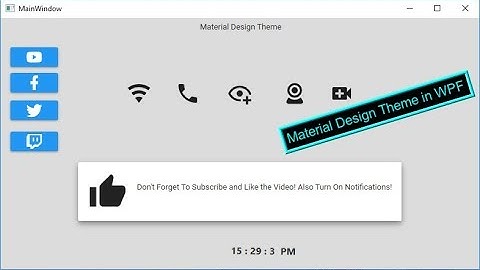 Material Design in WPF in C#