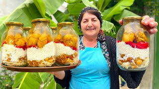 Cooking Chicken Pilaf in Glass Jar: Grandmas Easier & Faster Rice Recipe