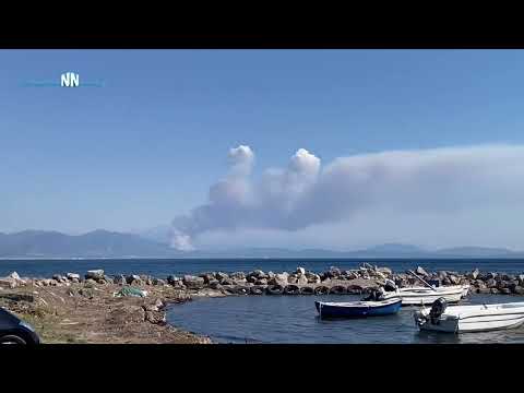 Nafpaktia news: Η πυρκαγιά στην Καλλιθέα Αχαΐας από την κάτω Βασιλική