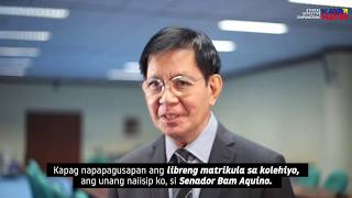 Kaya Natin Video: Sen Ping Lacson gives credit to Sen Bam for Free College Law