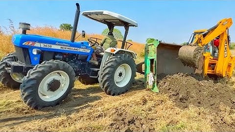 Jcb 3dx Backhoe Machine Loading Red Mud In Mahindra and Swaraj Tractors | Jcb and Tractor Cartoon