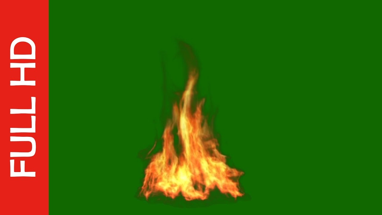 fire green screen 4k