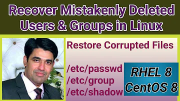 Recover Deleted Users & Groups in Linux | Restore Corrupted Passwd/Group/Shadow File in RHEL 8