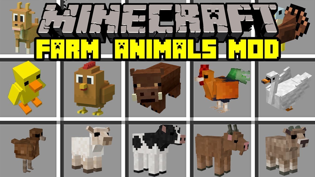 Minecraft FARM ANIMALS MOD! | TAME 100+ NEW ANIMALS & MORE! | Modded