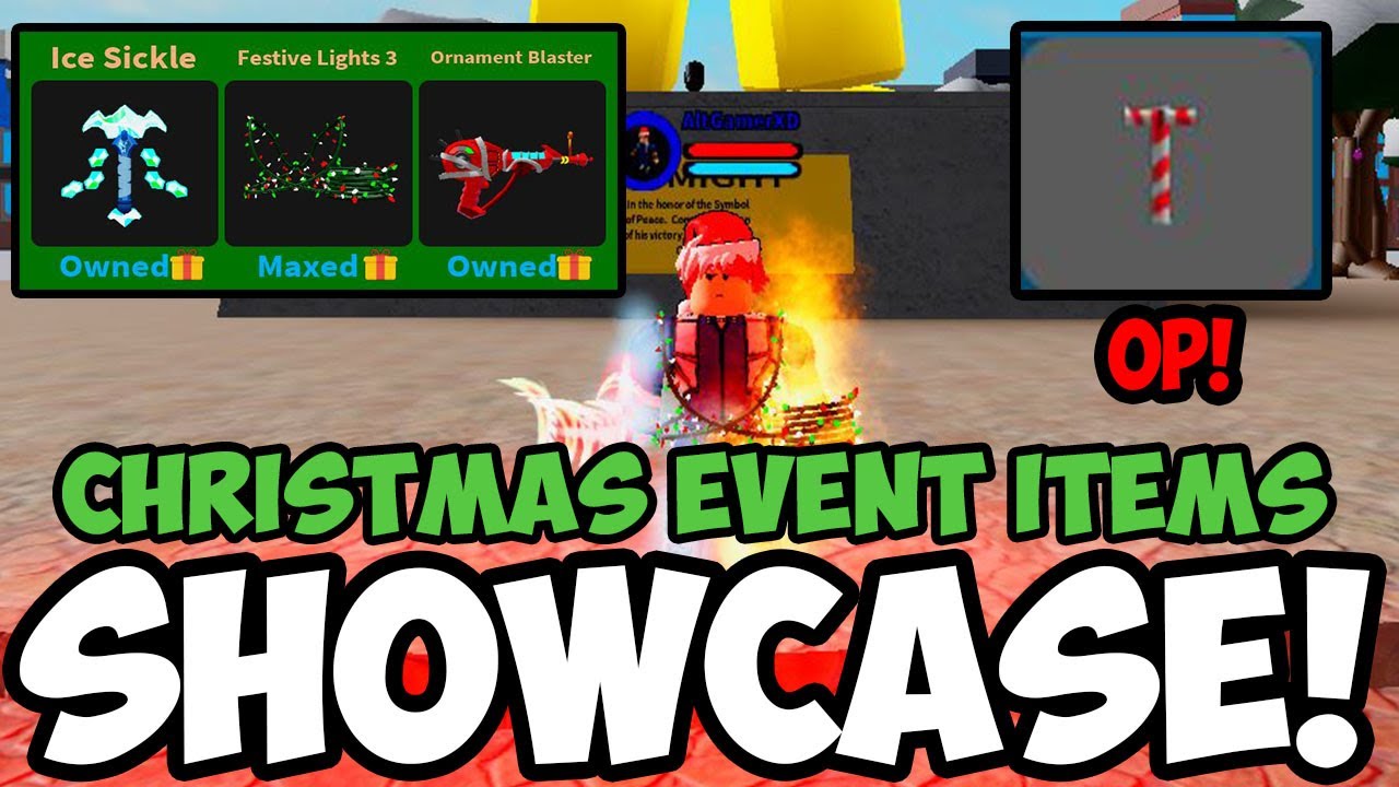 All Christmas Event Items Showcase Boku No Roblox Remastered Youtube - roblox showcase items