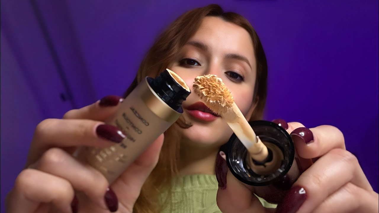 ASMR | Te maquiando delicadamente com minhas makes novas 💄✨