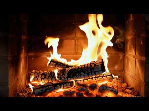 🔥 Evening by the Fireplace 4K Crackling Fire Sounds, Burning Wood, Deep Relaxation No Music