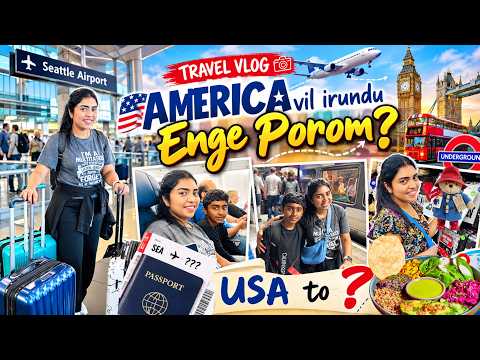 ✈️ Our First Trip to a New Country! | Traveling from Seattle | Family Travel | USA Tamil Vlog