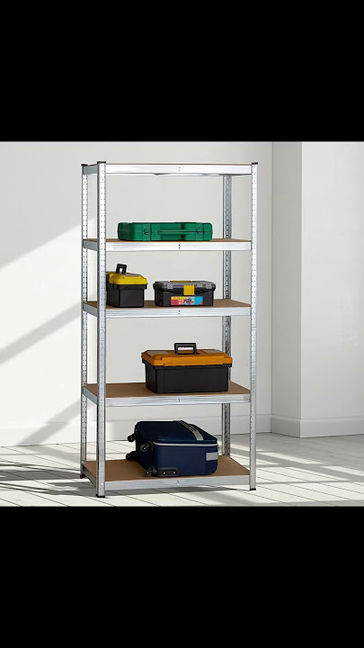 Adjustable Shelf Metal Shelving Rack For Warehouse；5 Tier Boltless Garage Storage Shelving Unit