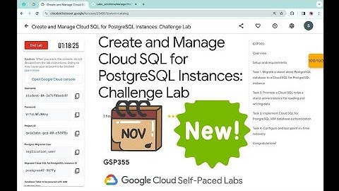 [NEW] Create and Manage Cloud SQL for PostgreSQL Instances: Challenge Lab | GSP355 | #qwiklabs​ 
