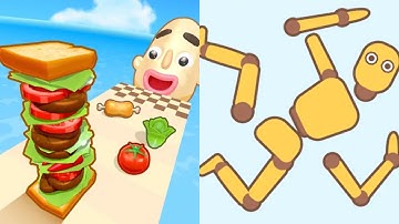 Sandwich Runner vs Ragdoll Break All Levels Gameplay Android, iOS