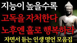 노후에 친구가 없다면 지능이 높다는 증거다 I 나이들어 외롭게 살지 않기 위해 반드시 알아야 할 지혜I 자면서 듣는 부처님 명언 4시간 I 부처님 말씀 ㅣ오디오북ㅣ낭독ㅣ철학ㅣ독경