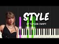 Style by taylor swift piano tutorial  synthesia  sheet music  lyrics slow version