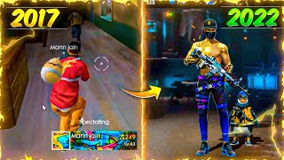 FREE FIRE PLAYERS 2017 VS 2021 ⚡ FREE FIRE OLD PLAYER V BADGE UID