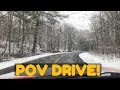 Dodge Charger (V6) POV Drive on Snowy &amp; Empty Roads - Loud Exhaust &amp; Accelerations!