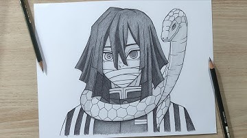 How to draw Obanai Iguro - Demon slayer || drawing anime tutorial