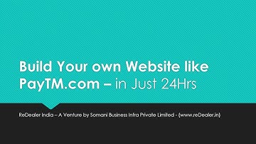 START your Own website like PayTM