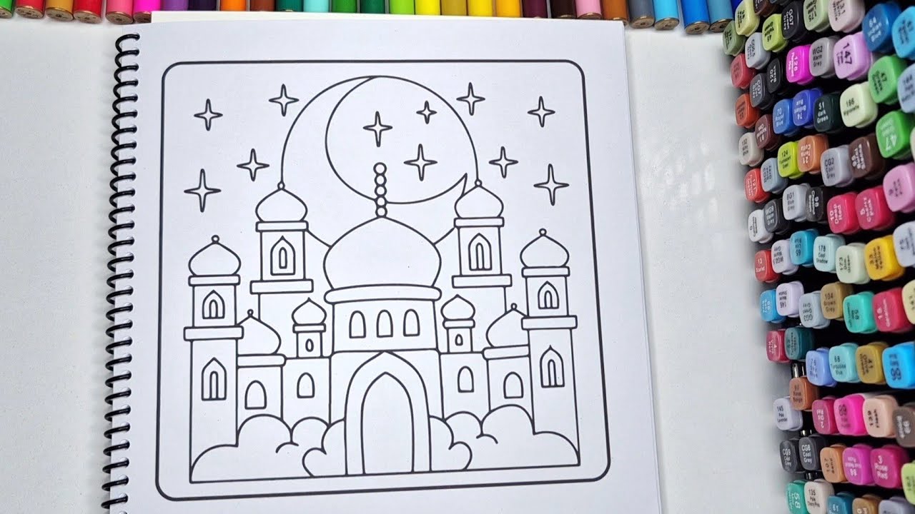 Your Daily Vitamin Calm ✨ Cute Taj Mahal Coloring Book | Cozy Relaxing ASMR