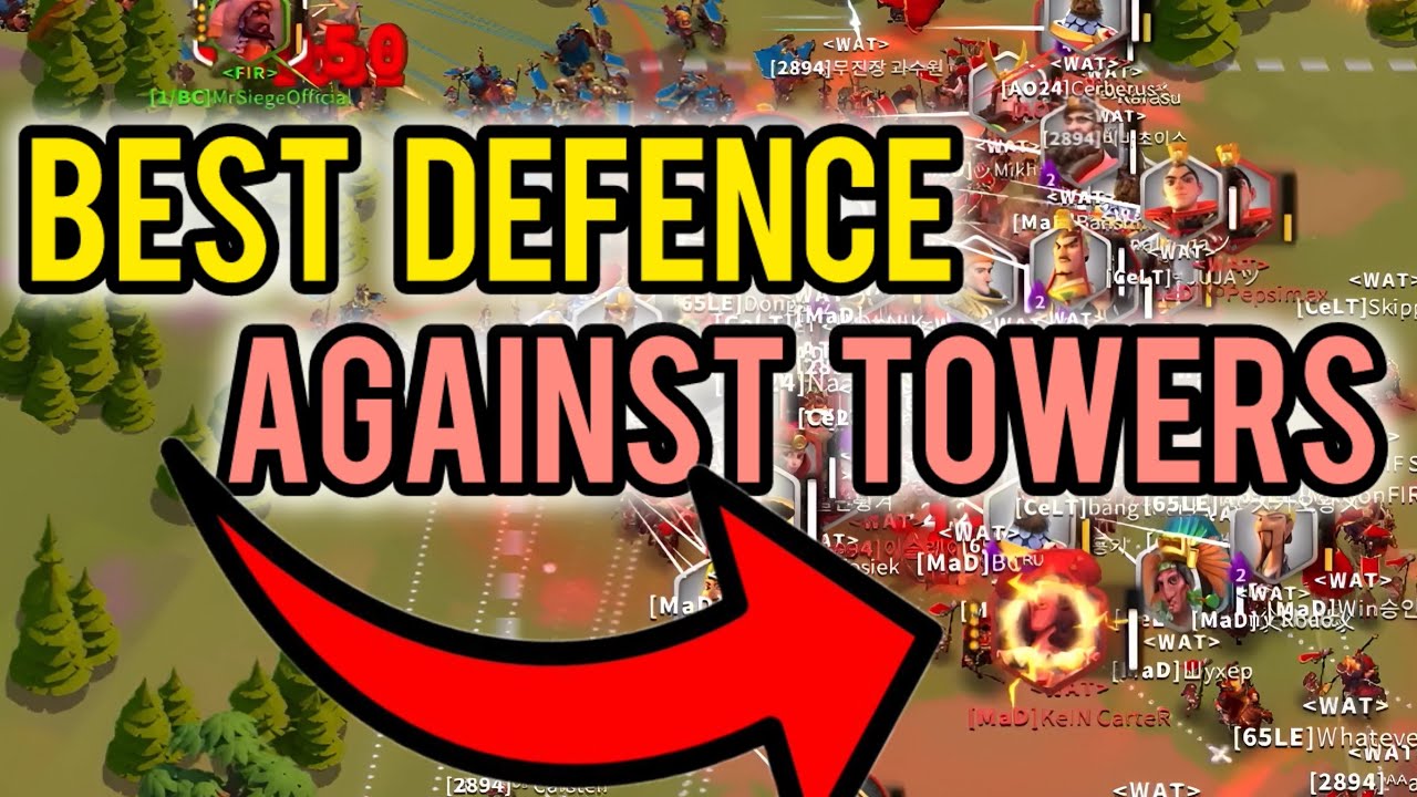 BEST DEFENCE AGAINST SIEGE TOWERS! How to destroy a ranged march Rise ...