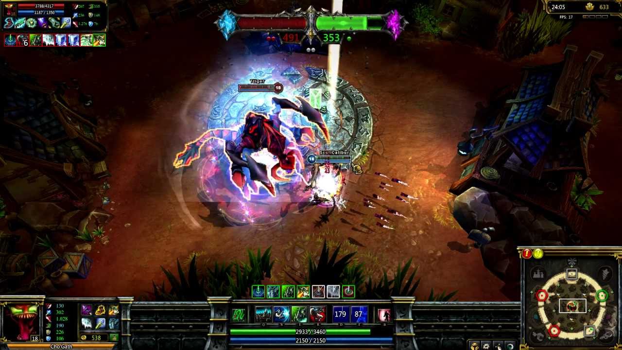 LoL max Buffed Monsterous Cho'gath vs mini Cho'gath - YouTube