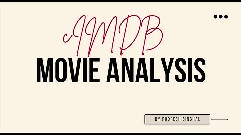 Imdb Movie Analysis Project Working