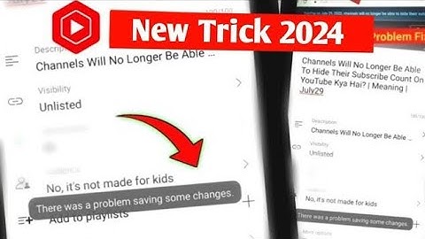 There Was A Problem Saving Some Changes Yr Studio Problem Fix 2024 | youtube studio tag save problem