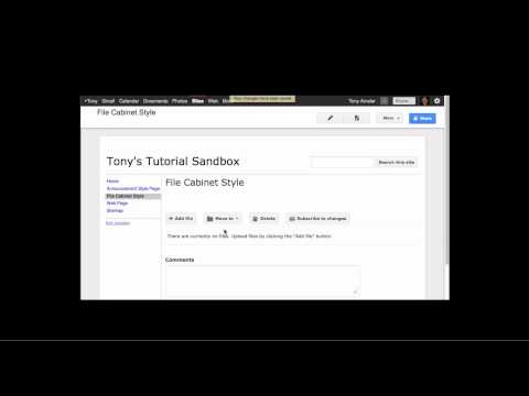 Google Sites File Cabinet Youtube