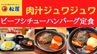 【世界一面白いYouTube・食レポ】松屋 ビーフシチューハンバーグ定食【新発売/ビーフシチューハンバーグライスセット】