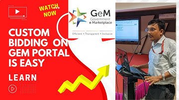 How to create custom bid on GeM Portal