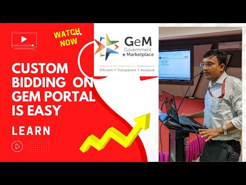 How to create custom bid on GeM Portal