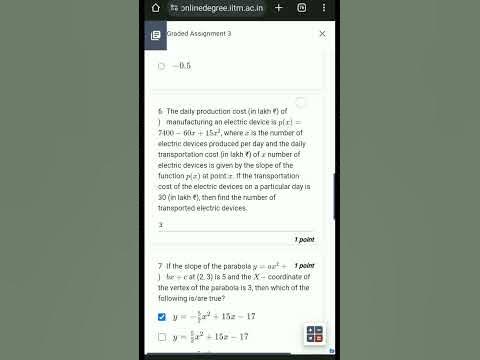 MATHS 1 || Week-3 Graded Assignment Solution || Maths GA Week 3 || # ...