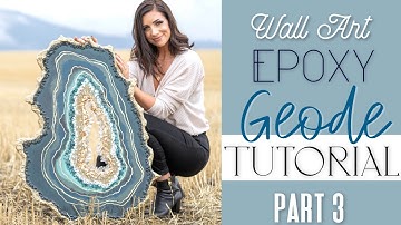 EPOXY GEODE TUTORIAL PART 3: Pouring Epoxy, Gold Accents and Finishing!