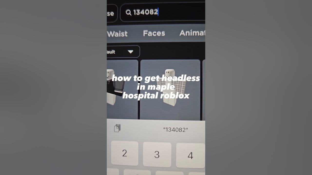 How to get headless in maple hospital roblox youtube