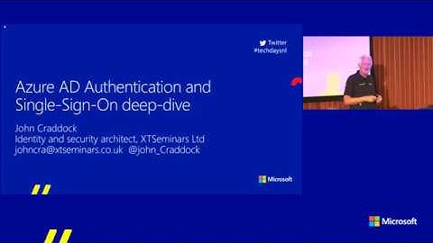 TechDays 2017 - John Craddock - Azure AD Authentication and Single-Sign-On Deep Dive