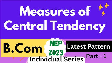 Arithmetic Mean for individual Series : Central Tendency - Lec-01 B.Com, CA Foundation || Vivek Sir