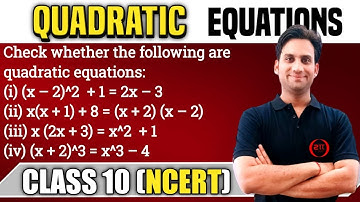 Check whether the following are quadratic equations: (i) (x – 2)^2 + 1 = 2x – 3 (ii) x(x + 1) + 8 =