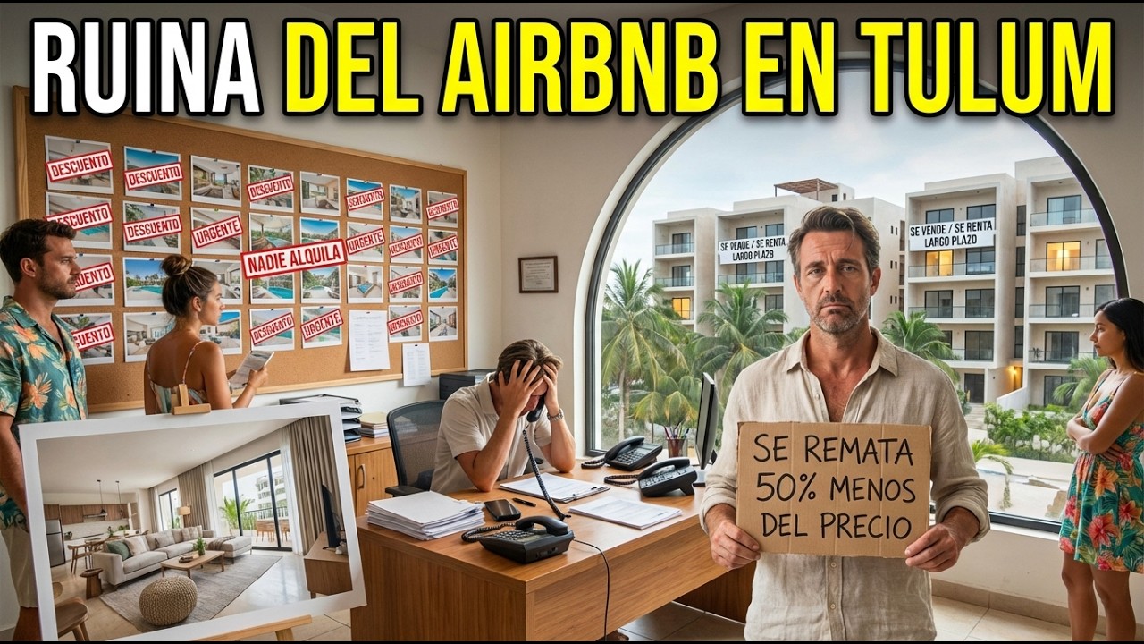La Ruina del Airbnb: Propietarios Desesperados Rematan Departamentos en Tulum (Nadie Alquila)