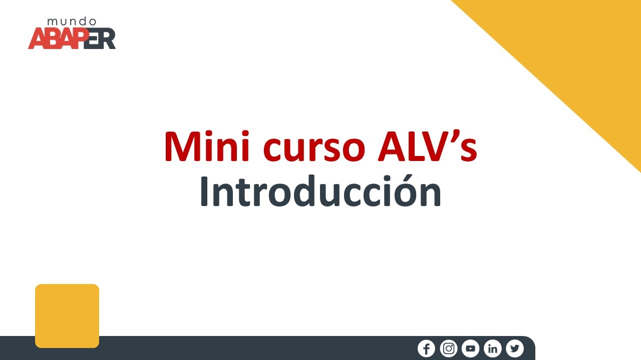 SAP ABAP - ALV #00 : Introducción - Mundo Abaper - Sandra Solís - YouTube