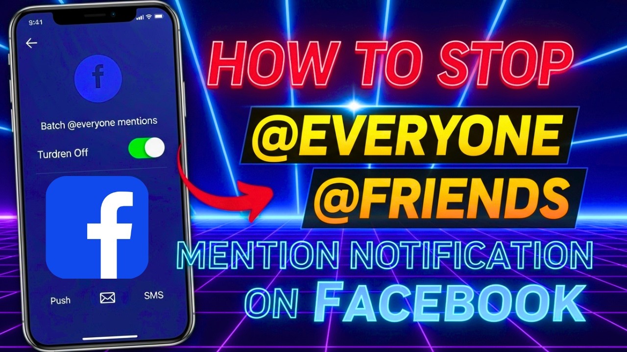 Turn off @everyone @friends mention notification | fb mention off