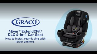 Install the 4Ever® Extend2Fit® DLX 4-in-1 Car Seat in rear-facing mode with lower anchors