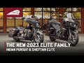 The new 2023 indian motorcycle elite family
