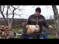 Колим дрова электро-гидравлическим колуном!We chop wood with an electro-hydraulic knife!