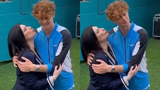 Sinner's Reaction When Singer Laura Pausini Wanted to Kiss Him after He Won the Miami Open 2024