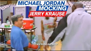 Michael Jordan MOCKING \& TEASING Jerry Kraus in Bulls | LAST DANCE