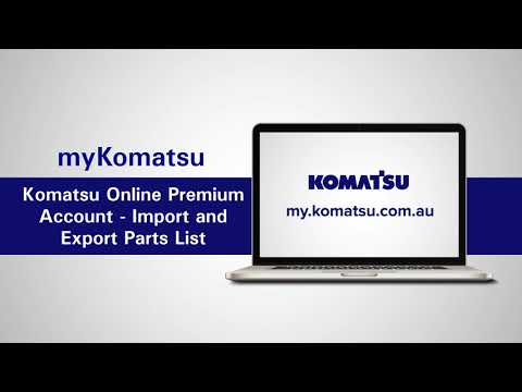 Video Tutorial #4 myKomatsu Customer Portal - Komatsu Online Premium Account Bulk Upload