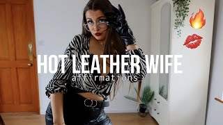 Hot Leather Wifey Treats You And Affirms You Leather Gloves Pants Red Lip Roleplay Asmr