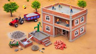 Mini diy bricks house construction full making Science project | mini cemented and bricks House